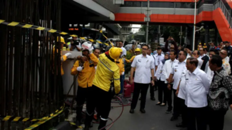 109 Tiang Monorel Rasuna Said Rampung Dibongkar, Penataan Trotoar dan Taman Dimulai