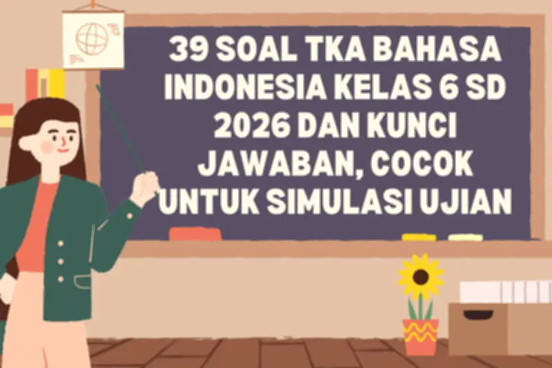 39 Soal TKA Bahasa Indonesia Kelas 6 SD 2026 dan Kunci Jawaban untuk Latihan
