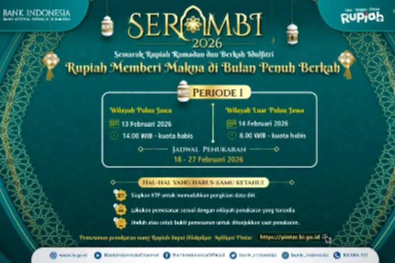 BI Buka Layanan Penukaran Uang Baru Jelang Ramadhan 2026, Lewat Sistem Daring