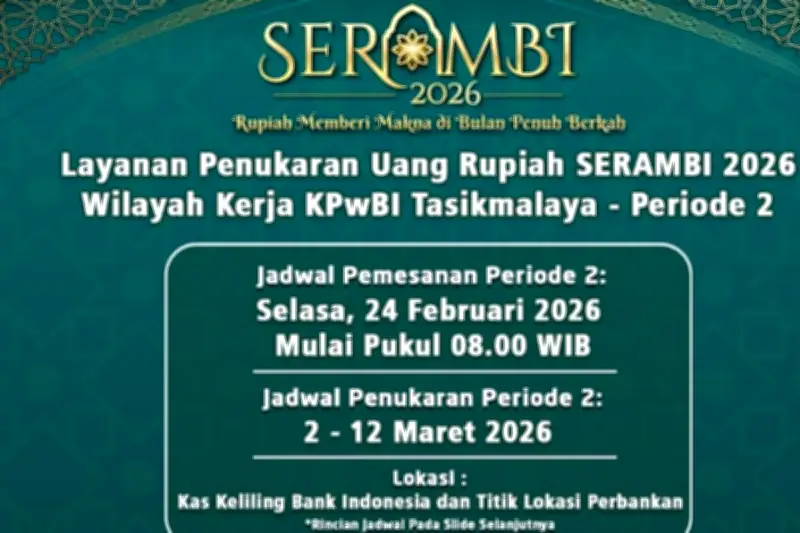 BI Tasikmalaya Sediakan Layanan Penukaran Uang Baru untuk Lebaran 2026