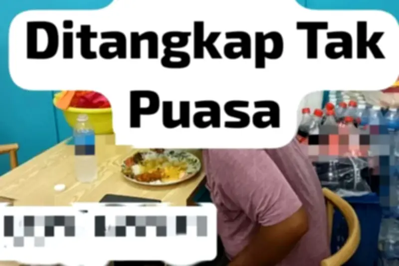 Enam Pria Ditangkap di Johor Saat Makan dan Minum Siang Hari di Bulan Ramadhan