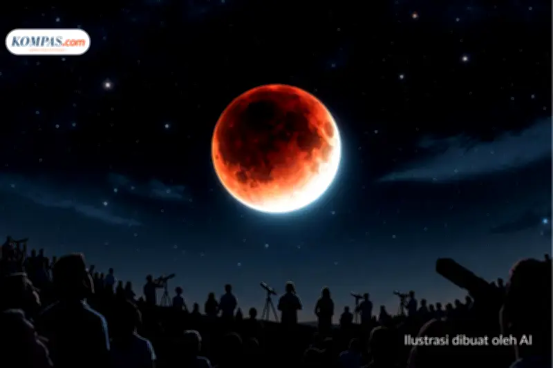 Gerhana Bulan Total 3 Maret 2026: Jadwal dan Wilayah Terlihat di Indonesia