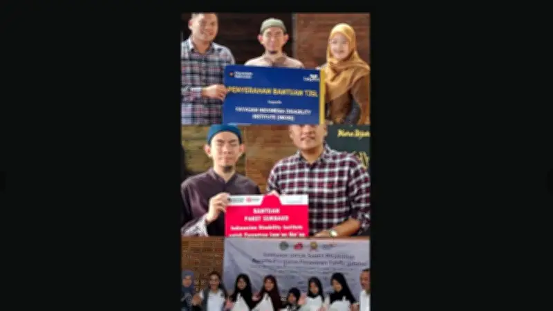 Indisi dan Mandiri Taspen Salurkan 52 Paket Sembako untuk Pesantren Tahfiz Difabel