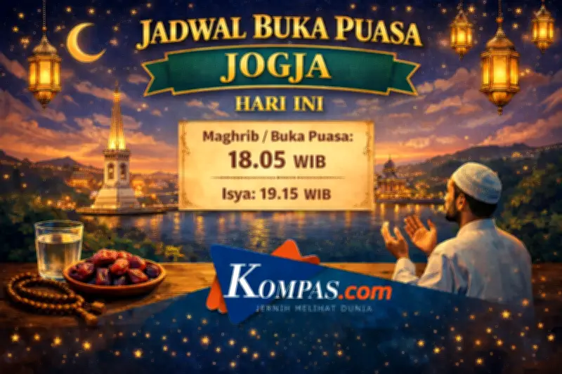 Jadwal Buka Puasa Hari Ini di Yogyakarta, 18 Februari 2026 Menurut Muhammadiyah