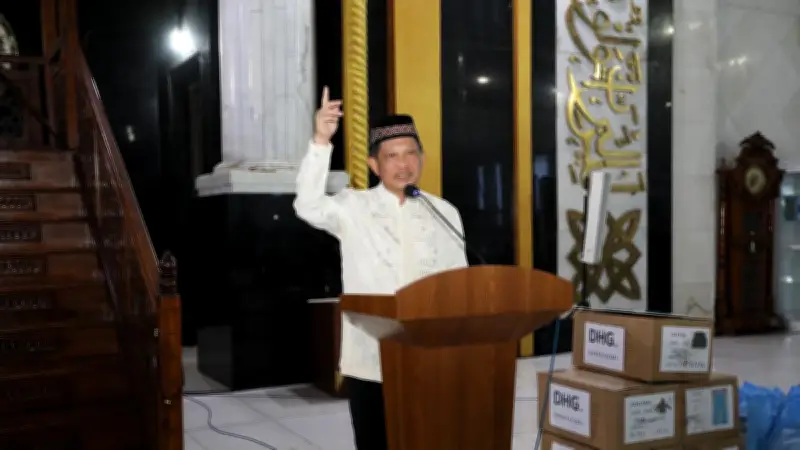 Kasatgas Tito Tarawih di Lhokseumawe, Siap Dukung Penyelesaian Masjid Islamic Centre