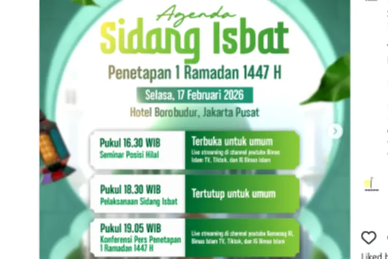Kemenag Gelar Sidang Isbat Tertutup untuk Tentukan Awal Ramadhan 1447 H