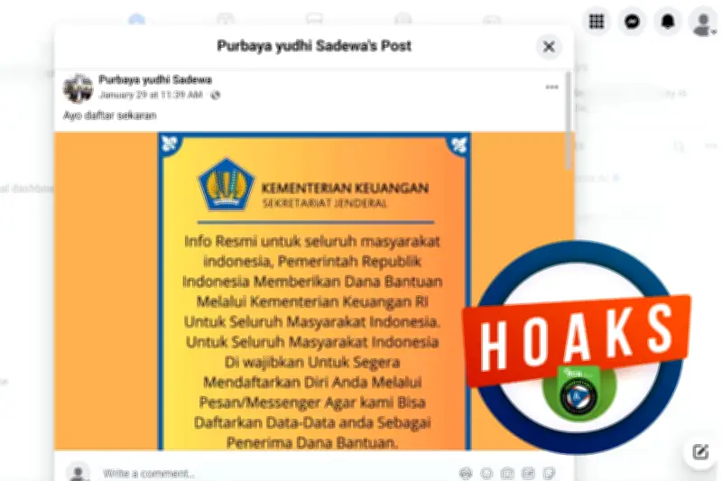 Kemenkeu Jadi Sasaran Penipuan Dana Bantuan Palsu di Media Sosial