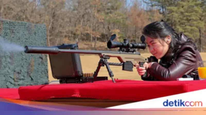 Korut Rilis Foto Putri Kim Jong Un Tembakkan Senapan, Sinyal Penerus?