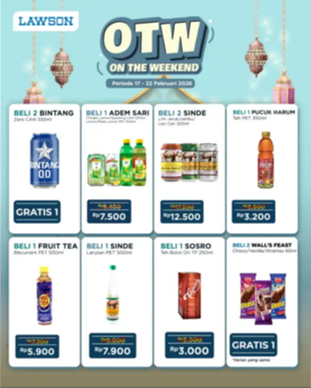 Lawson Indonesia Luncurkan Promo Akhir Pekan Februari 2026, Diskon Makanan dan Minuman