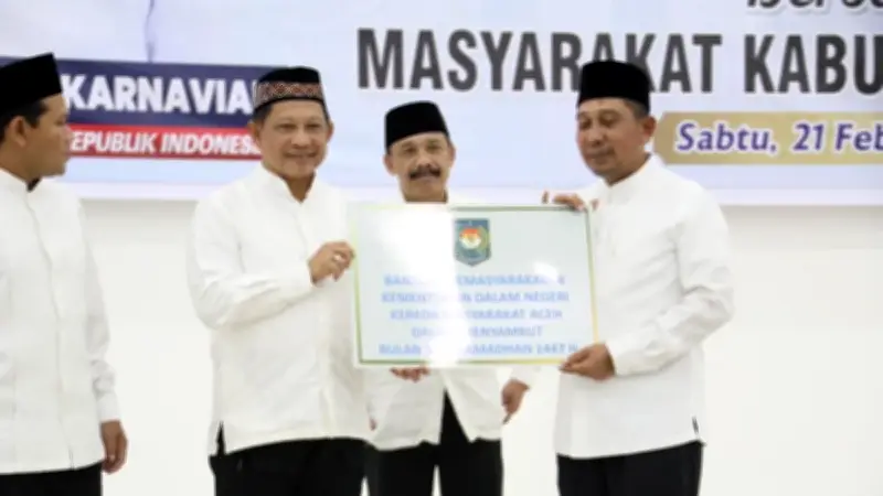 Mendagri Tito Karnavian Prioritaskan Percepatan Infrastruktur dan Huntap di Pidie Jaya