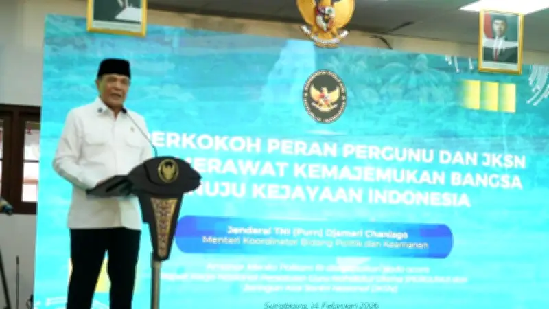 Menko Djamari: Kemerdekaan RI Tak Lepas dari Peran Ulama dan Guru NU