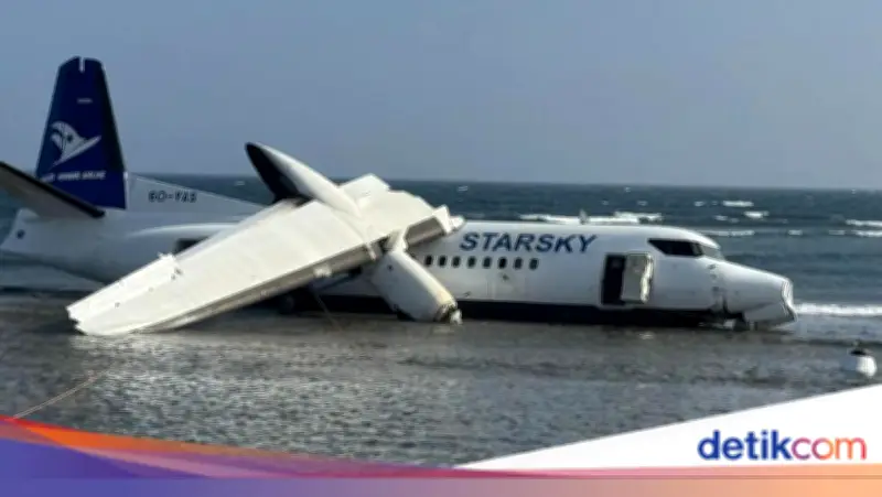 Pesawat Starsky Aviation Tergelincir ke Laut di Somalia, Semua 55 Orang Selamat