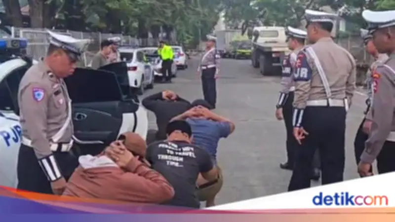 Polantas Gagalkan Pencurian Ban Serep di Tol Cikampek, 4 Pelaku Diamankan