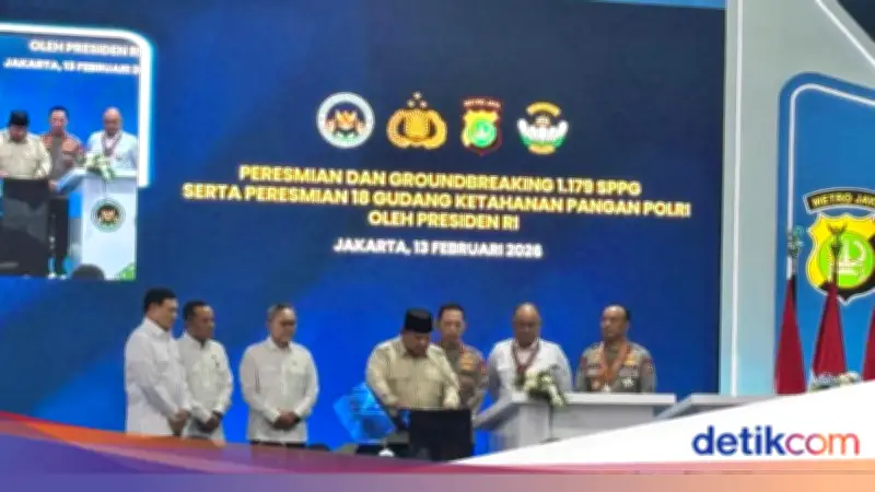 Prabowo Resmikan 1.179 SPPG dan 18 Gudang Ketahanan Pangan Polri Secara Serentak