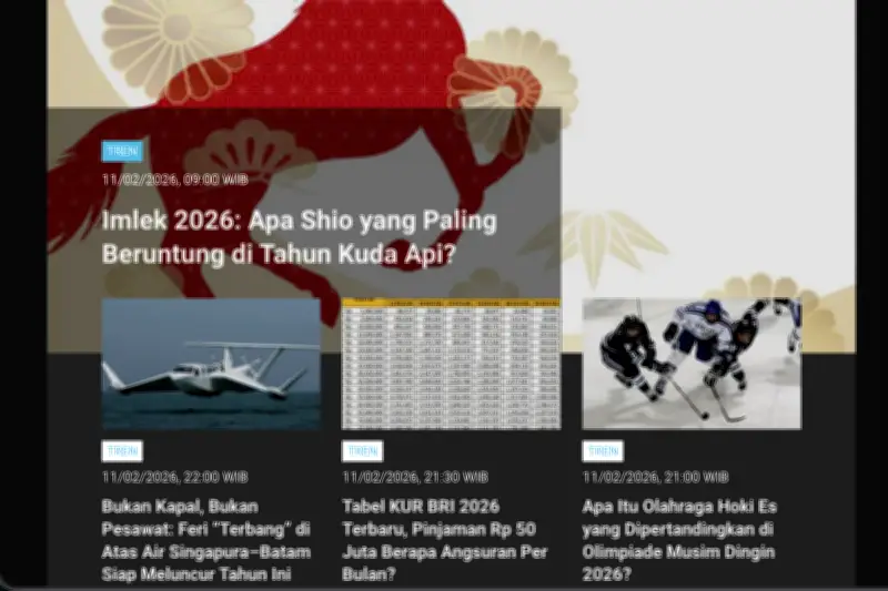 Prediksi Shio Kuda Api hingga Polemik Menteri KP Warna Tren Berita Rabu