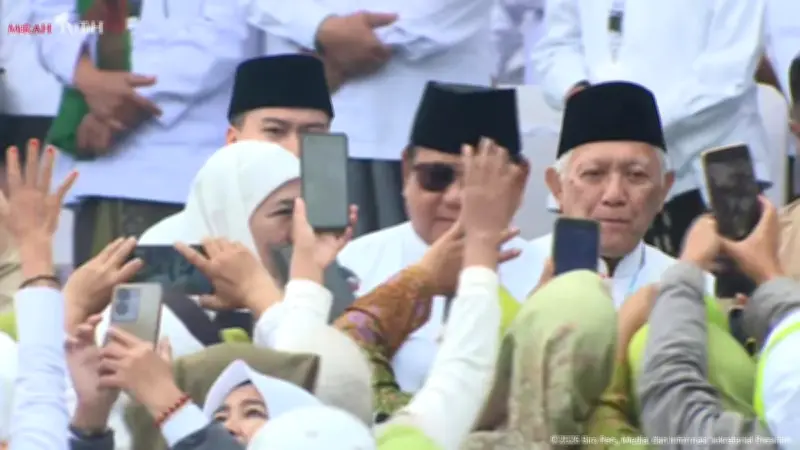 Presiden Prabowo Hadiri Mujahadah Kubro Satu Abad NU di Malang, Disambut Ribuan Warga