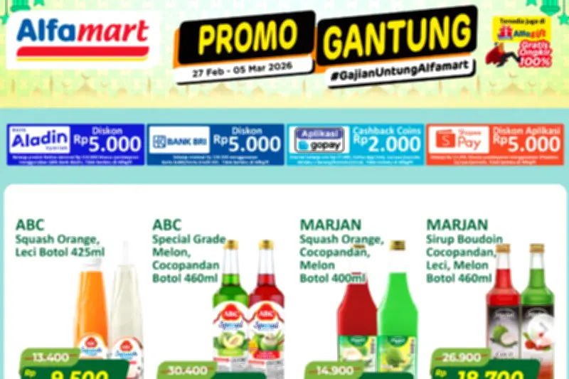 Promo Gantung Alfamart 27 Februari 2026: Minyak Goreng Diskon Hingga Rp 5.000
