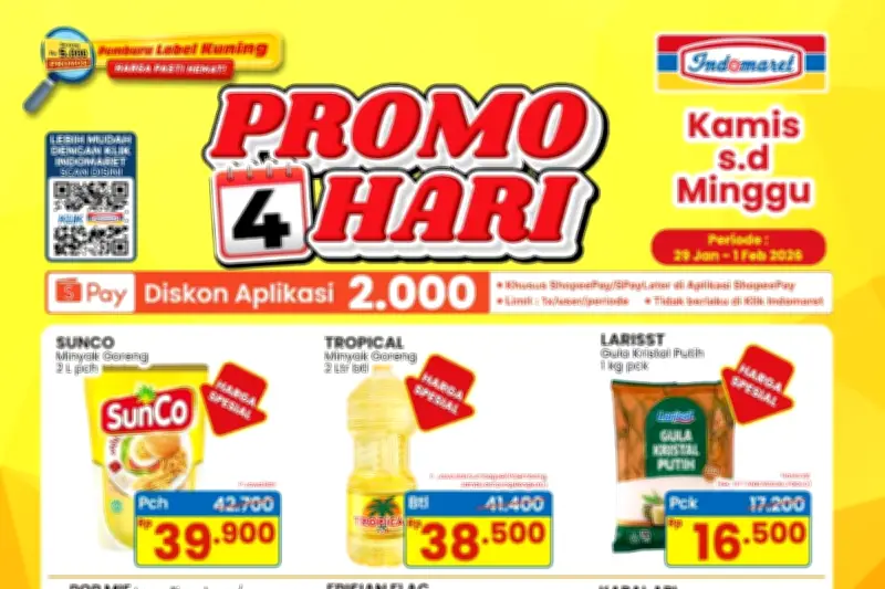 Promo Indomaret 8 Februari 2026: Diskon Minyak Goreng, Gula, hingga Susu