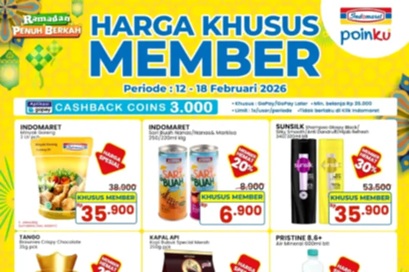 Promo JSM Indomaret 15 Februari 2026: Diskon Minyak Goreng dan Susu