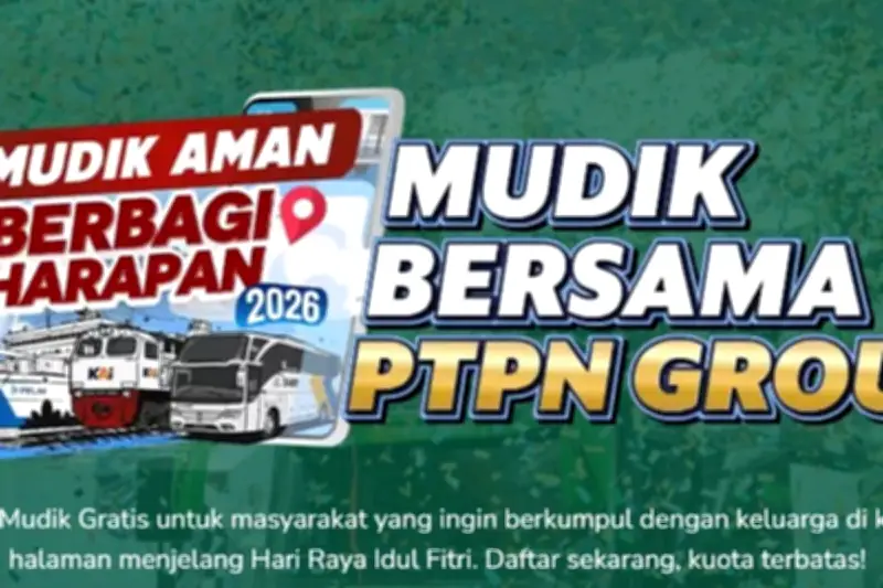 PTPN Group Gelar Mudik Gratis Lebaran 2026, Bantu Kurangi Risiko Kecelakaan