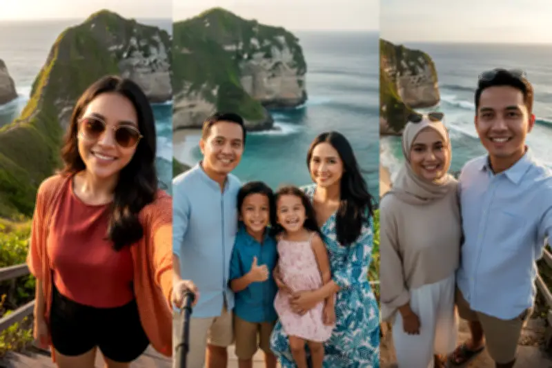 Tebing Kelingking Nusa Penida: Panorama T-Rex yang Dramatis di Golden Hour