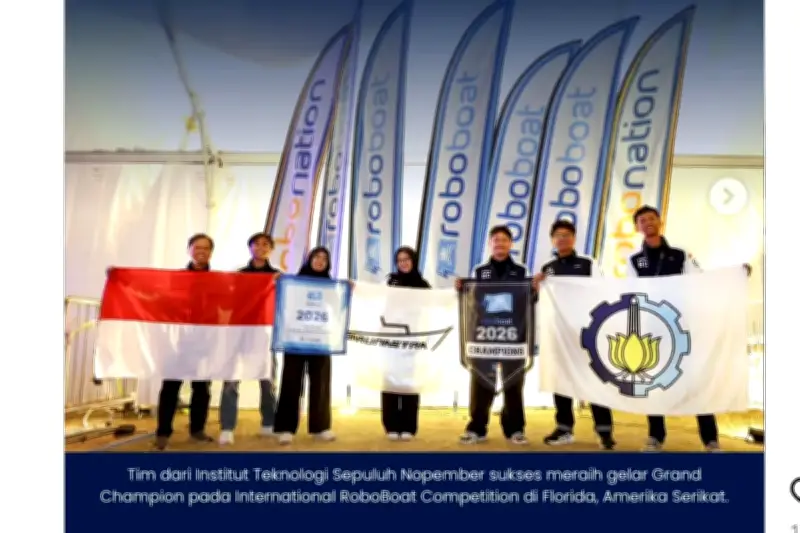 Tim Barunastra ITS Juara Dunia Lomba Kapal Otonom di AS, Ungguli MIT