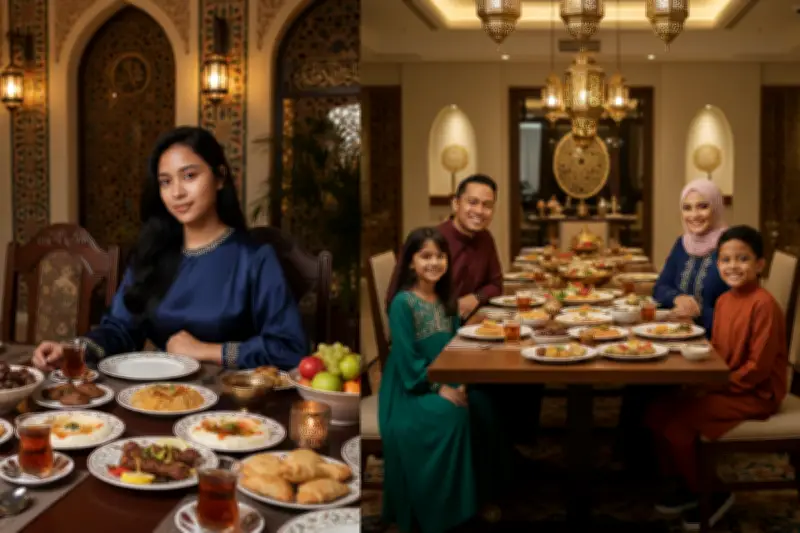 Transformasi Foto Selfie Jadi Bukber Estetik dengan Nuansa Arabian Night