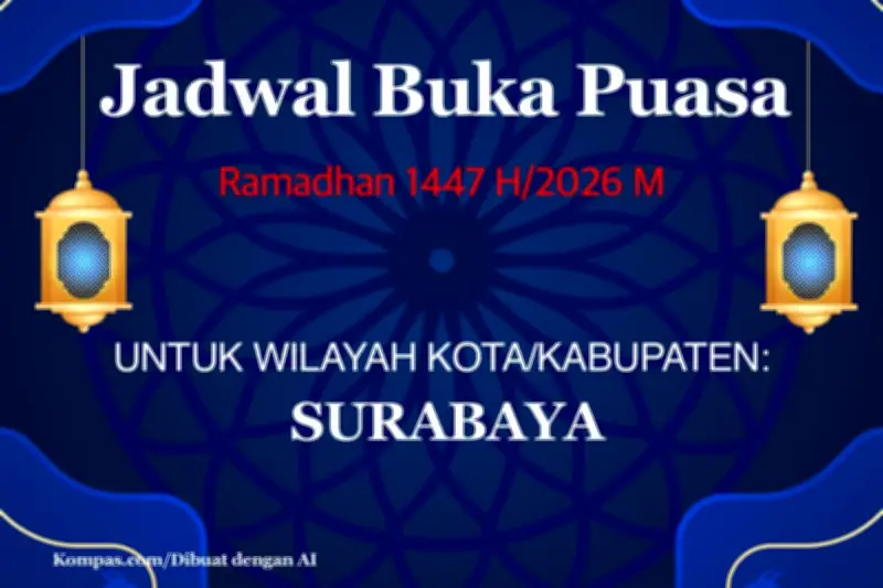 Waktu Buka Puasa di Surabaya Hari Ini, Selasa 24 Februari 2026