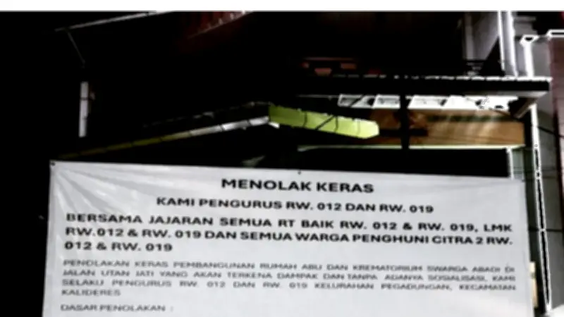 Warga Kalideres Tolak Pembangunan Dua Krematorium, Wali Kota Jakbar Siap Koordinasi