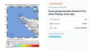 Gempa Magnitudo 4,2 Guncang Calang Aceh Jaya, BMKG Catat Kedalaman 53 Km