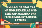 Latihan Soal TKA Matematika Kelas 6 SD: 30 Simulasi Lengkap dengan Kunci Jawaban