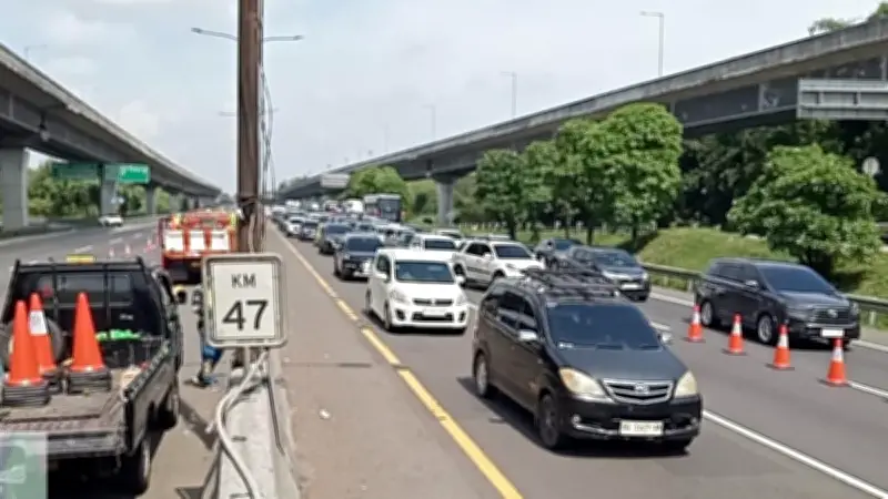 Akses Contraflow di KM 55 Tol Japek Ditutup, Dialihkan ke KM 47