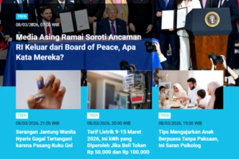 Ancaman Keluar dari BoP Trump dan Kabar Vidi Aldiano Puncaki Tren Berita