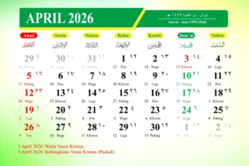 April 2026 Sajikan Long Weekend, Ini Tanggal Merah dan Libur Panjang