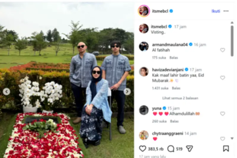 BCL Ziarah ke Makam Ashraf Sinclair di San Diego Hills Saat Lebaran