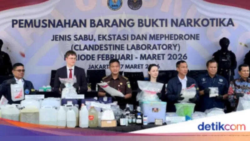 BNN Musnahkan 34,2 Kg Narkoba, Termasuk Sabu dan Party Drug dari Sindikat Rusia