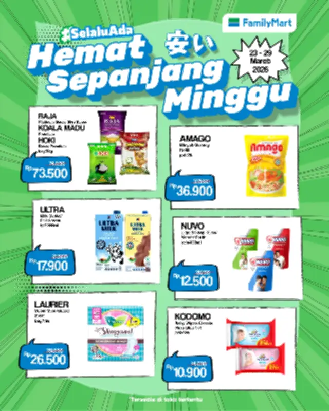 FamilyMart Indonesia Luncurkan Promo Diskon Hemat Sepanjang Minggu