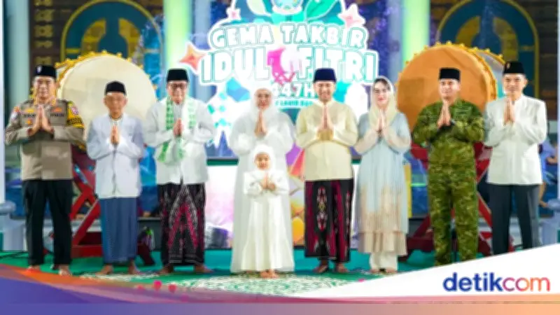 Gema Takbir Pemprov Jatim Diikuti 5.000 Warga Sambut Idulfitri 1447 H