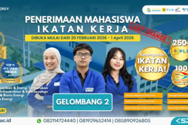 IT PLN Buka Gelombang 2 Penerimaan Mahasiswa 2026 dengan Program Ikatan Kerja