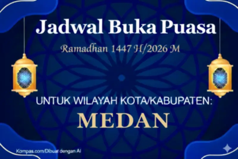 Jadwal Buka Puasa di Medan Hari Ini, Senin 2 Maret 2026