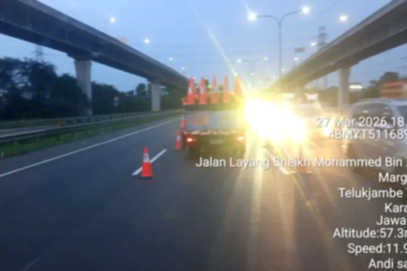 JTT dan Polisi Perluas Contraflow Jadi Dua Lajur di Tol Jakarta-Cikampek untuk Arus Balik 2026