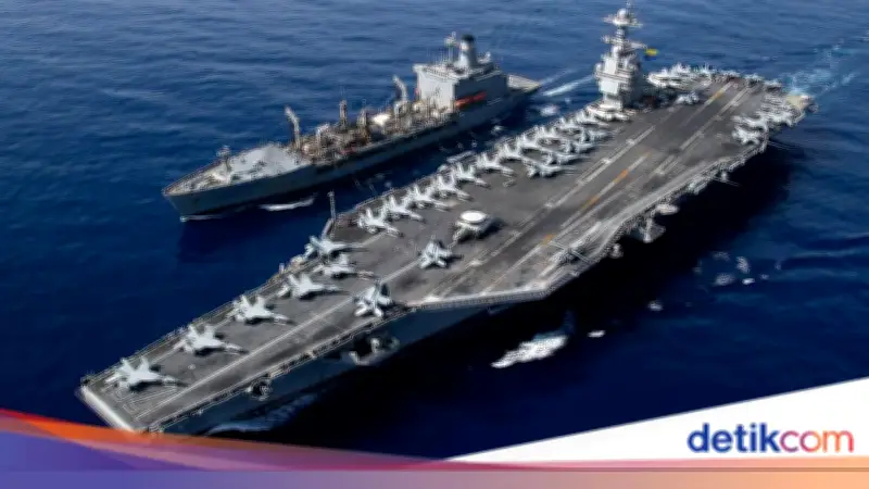 Kapal Induk Terbesar AS Ditarik dari Timur Tengah Usai Insiden Kebakaran