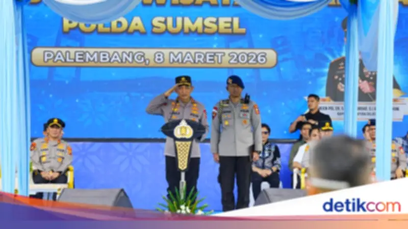 Kapolri Pimpin Apel Ojol dan Buruh di Sumsel, Deklarasi Dukung Kamtibmas