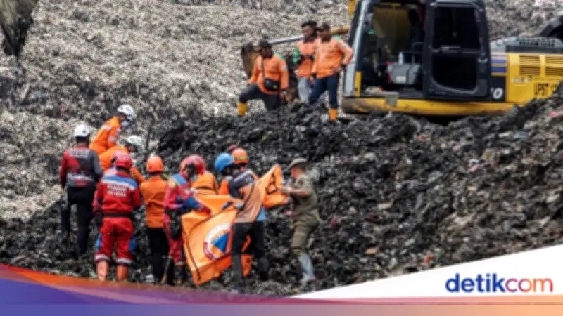 Korban Longsor TPST Bantargebang Bertambah: 2 Selamat, 1 Tewas Ditemukan