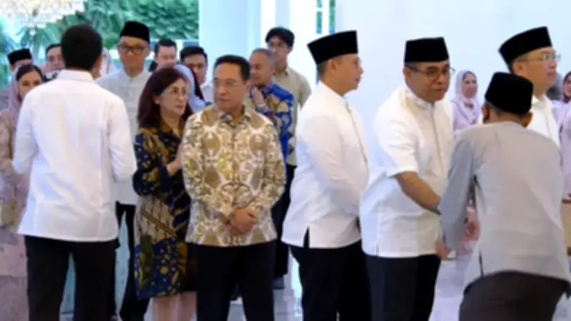 Menteri dan Pejabat Negara Antre Halalbihalal dengan Prabowo di Istana
