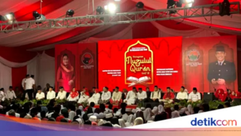 PDIP Jatim Santuni 500 Anak Yatim dan 50 Janda Dhuafa dalam Peringatan Nuzulul Quran