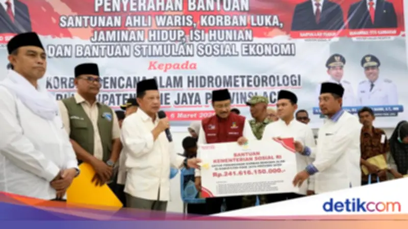 Pemerintah Salurkan Bansos Rp 878,6 M untuk Korban Bencana di Sumatera
