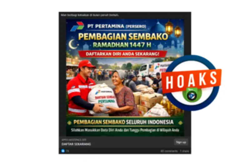 Pertamina Tegaskan Program Sembako Gratis Ramadhan 2026 Adalah Hoaks Penipuan