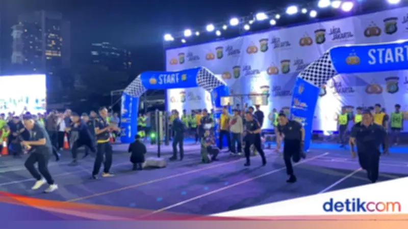 Polda Metro Jaya Gelar Night Run Jaga Jakarta, Diikuti 195 Peserta