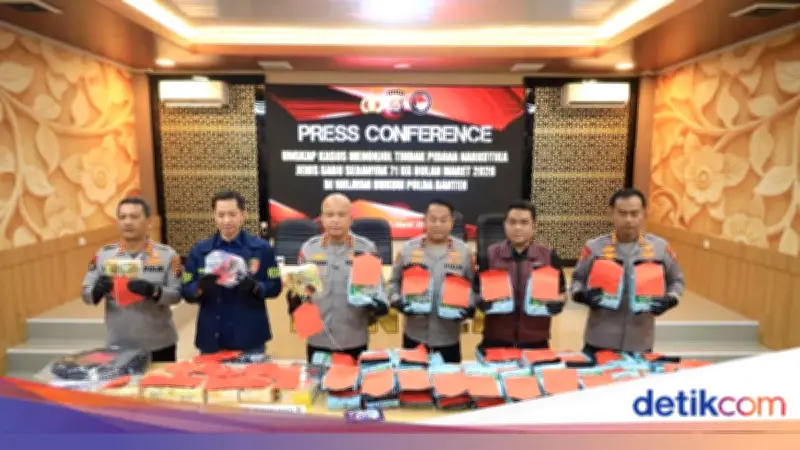 Polisi Banten Gagalkan Peredaran 71 Kg Sabu, 3 Tersangka Terancam Hukuman Mati